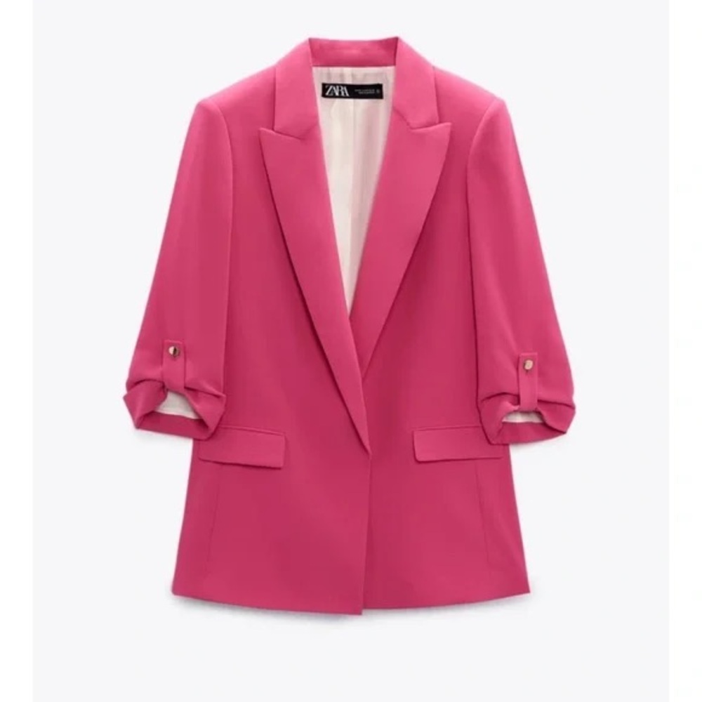 Zara Women's Oversized Pink Blazer